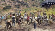 Terrassierung von Agrarflächen in Äthiopien