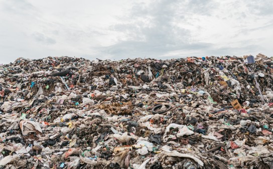 Mountain of garbage at Talang Gulo landfill