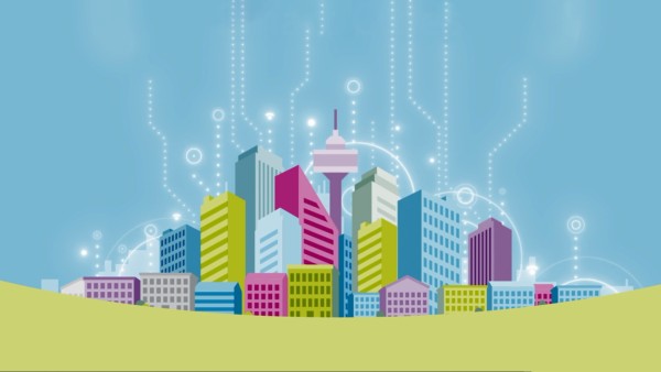 illustration of a smart city
