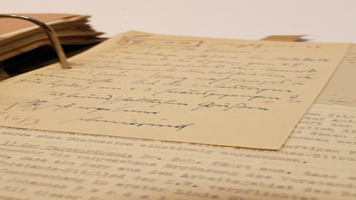Handwritten note of the first Chairman of the Advisory Board Dr Otto Schniewind