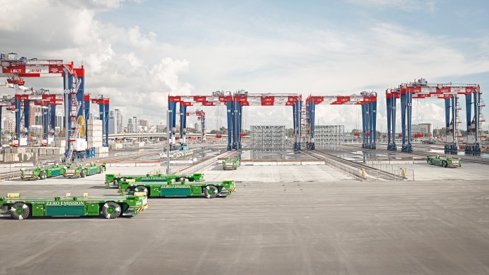 Long Beach Container Terminal, AGV, Elektromobilität