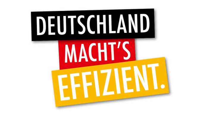 Logo Bundesministerium Wirtschaft und Energie, Deutschland machts effizient