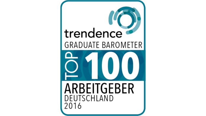 Logo Trendence Graduate Barometer, Top 100 Arbeitgeber Deutschland 2016