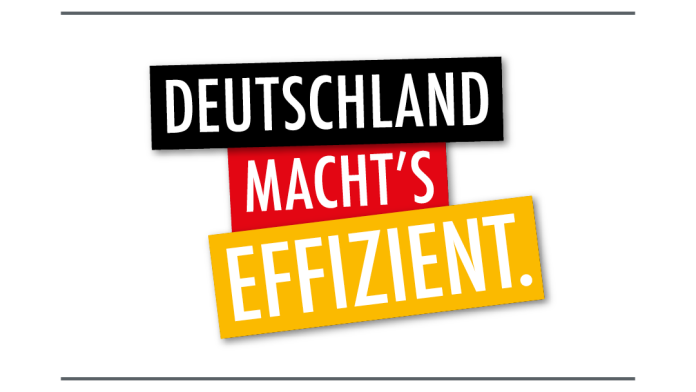 Logo in German, Bundesministerium, Deutschland macht`s effizient (Germany makes it efficient)