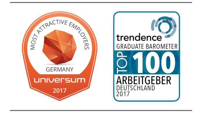 Logo Trendence Graduate Barometer, Top 100 Arbeitgeber Deutschland 2016