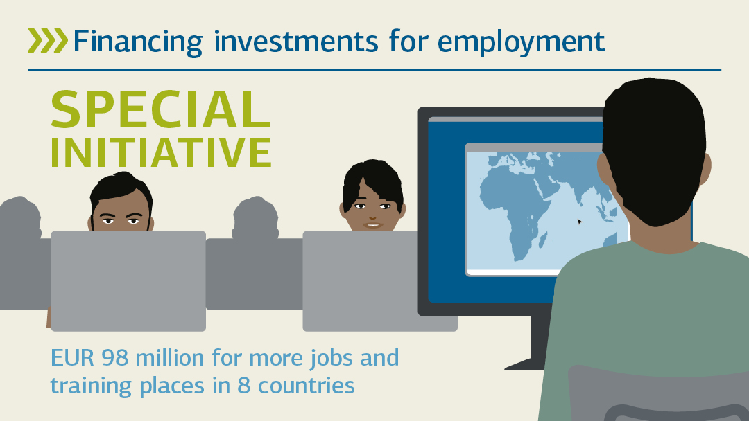Illustration zu Sonderinitiative: Investitionen für Beschäftigung fördern