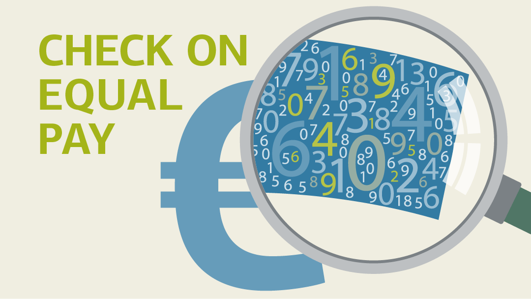 Illustration of a magnifying glass over a euro sign which, when enlarged, is made up of many single digits