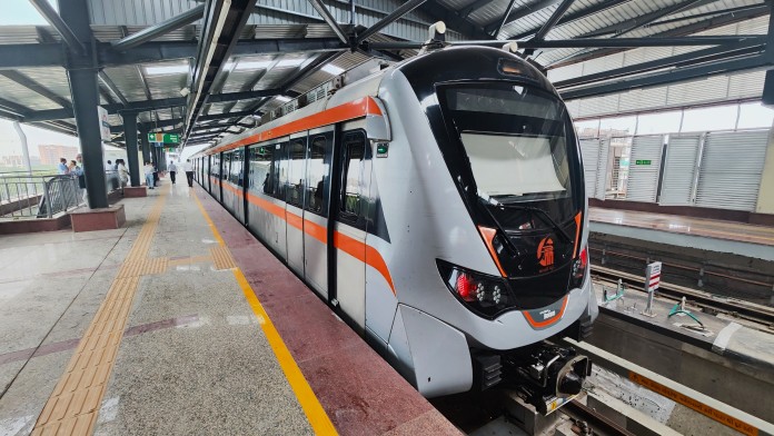 Metro train in Ahmedabad