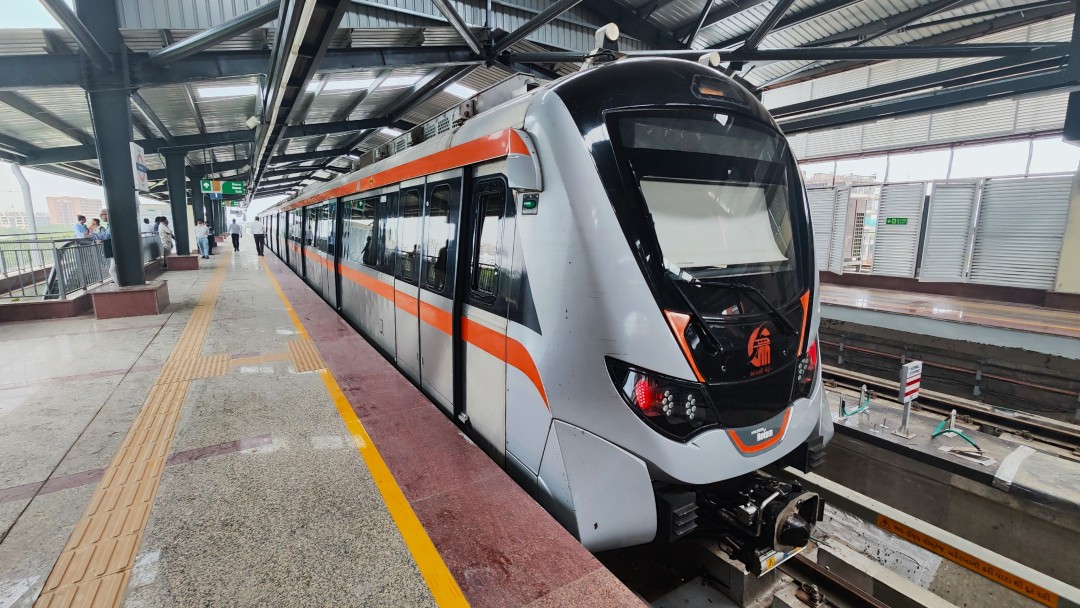 Metro train in Ahmedabad