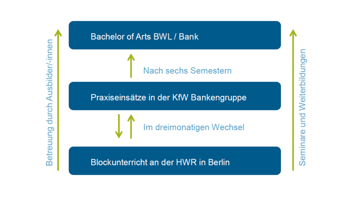 Grafik Duales Studium BA of Arts in BWL / Fachrichtung Bank