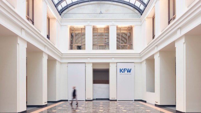 Der Berliner Standort der KfW Bankengruppe in der Charlottenstraße 33 von innen. 