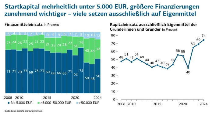Zahl der Gründerinnen nach Jahren