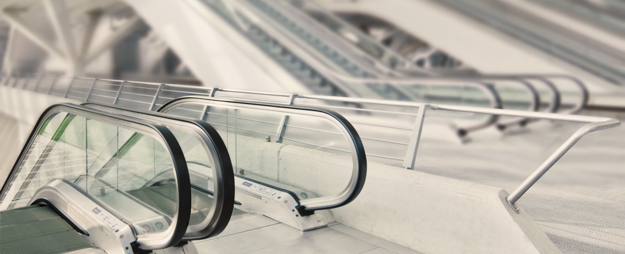 Escalators that reflect the ups and downs of the economy