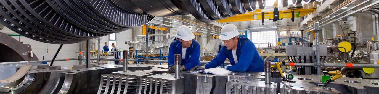 Montage von Industrieturbinen