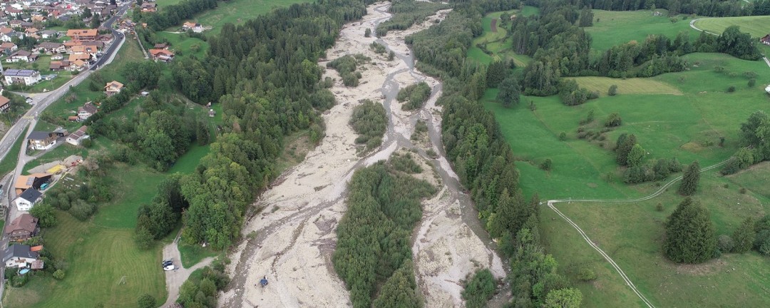 a dried-up riverbed