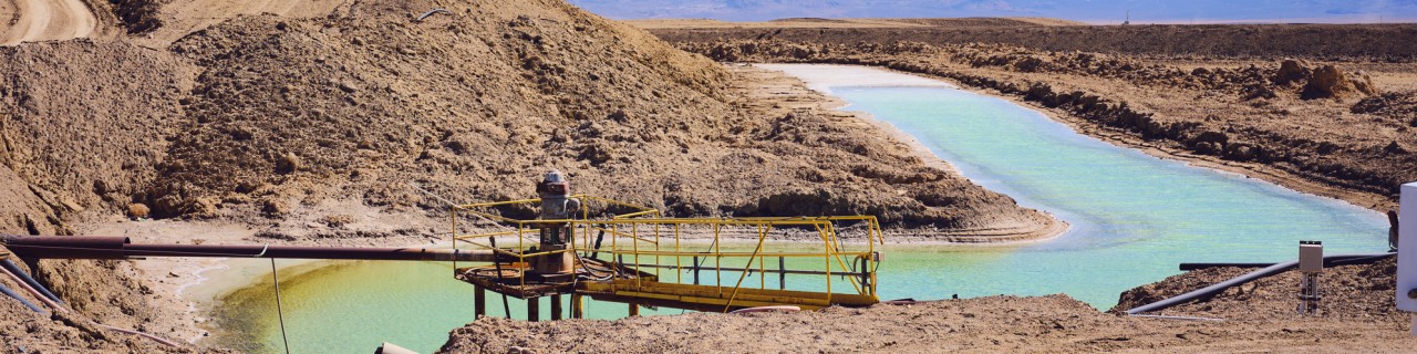 Sole-Pools für den Lithium Bergbau