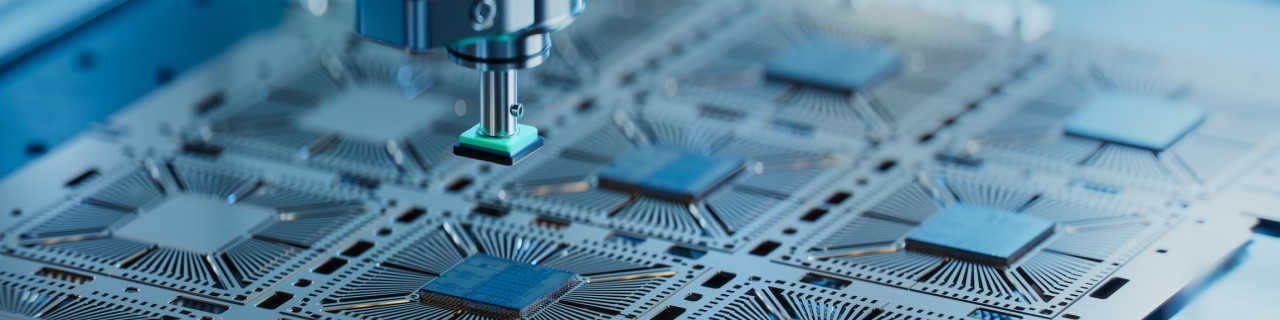 Herstellung von Computerchips bei Fab. Halbleiter-Packaging-Prozess