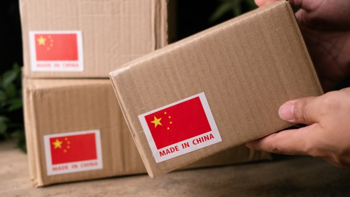 Pakete mit Aufschrift "Made in China"