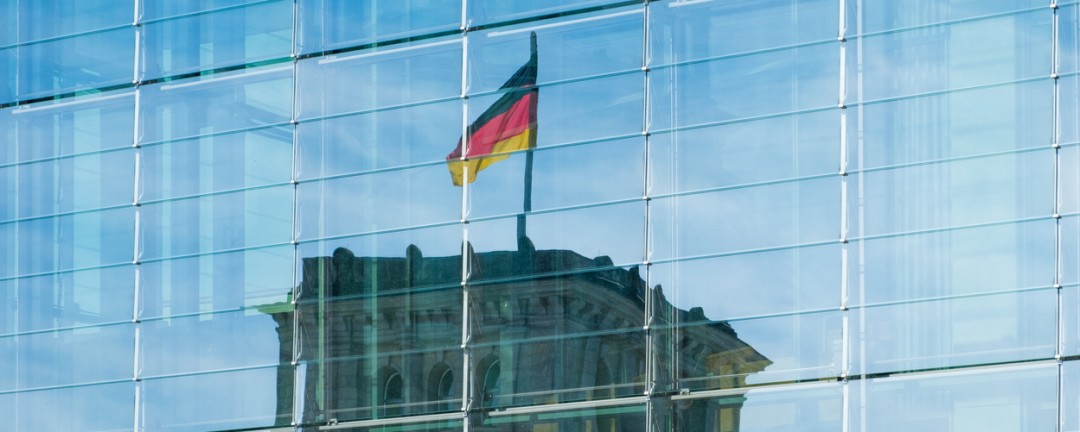 German flag reflected