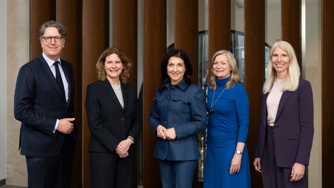 KfW Supervisory Board meeting on 26 March 2026 at the KfW Berlin branch. From left to right: Stefan Wintels, Brigitte Réthier, Katherina Reiche, Christiane Laibach and Melanie Kehr