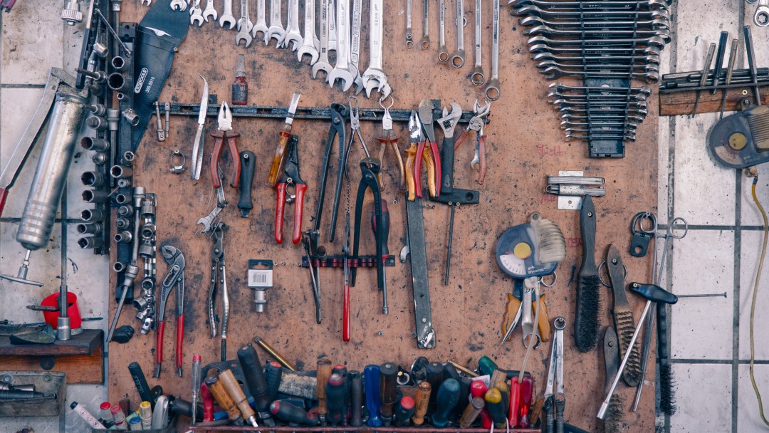 Werkzeug-Austattung der Werkstatt