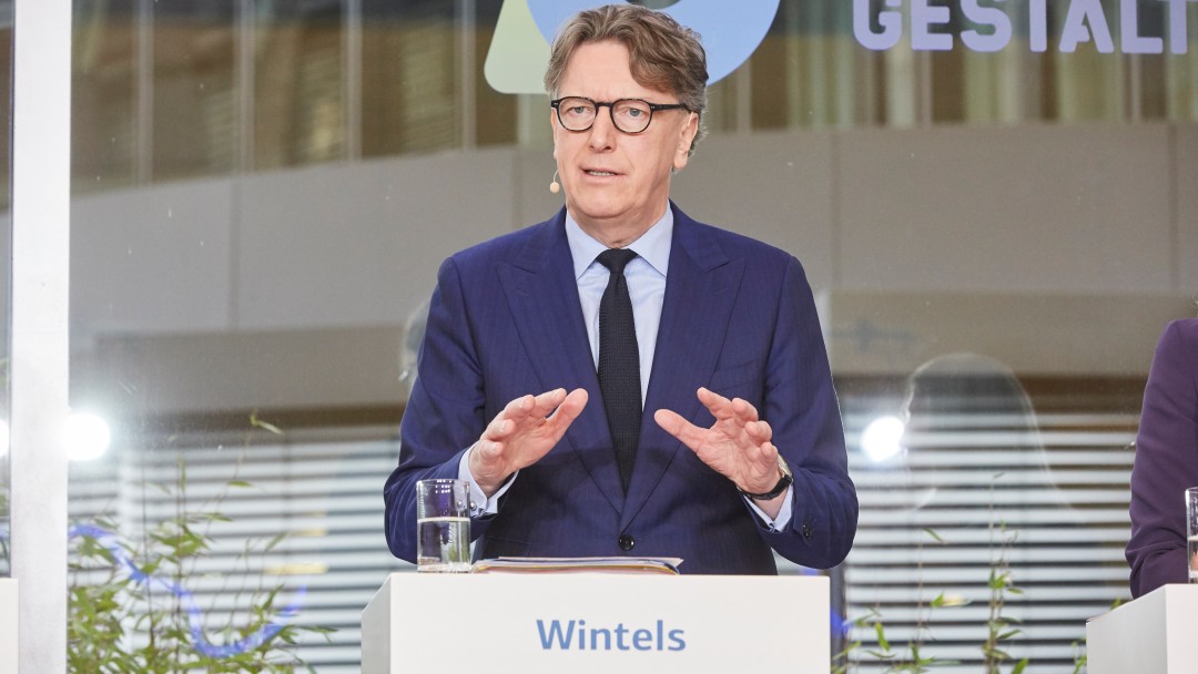 Stefan Wintels, CEO of KfW, during the start of the year press conference on 31 January 2023 at KfW's Frankfurt headquarter.