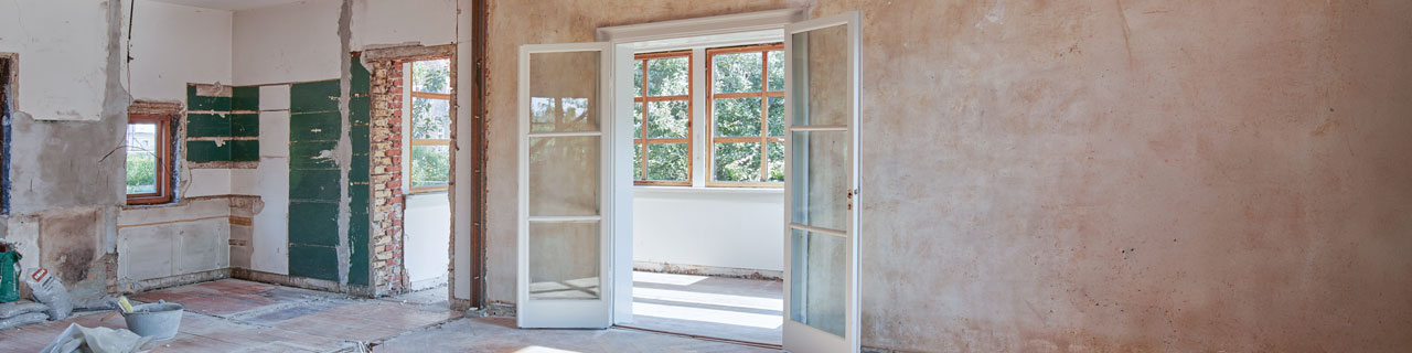 Wohnbereich in einer Sanierung