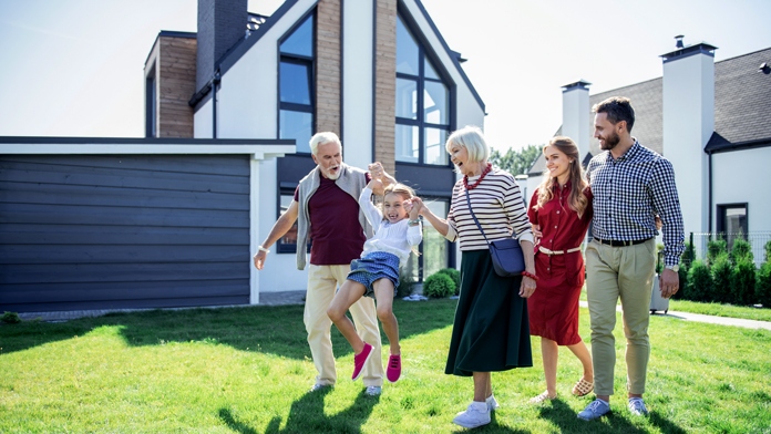 Moderna Villa am Tag