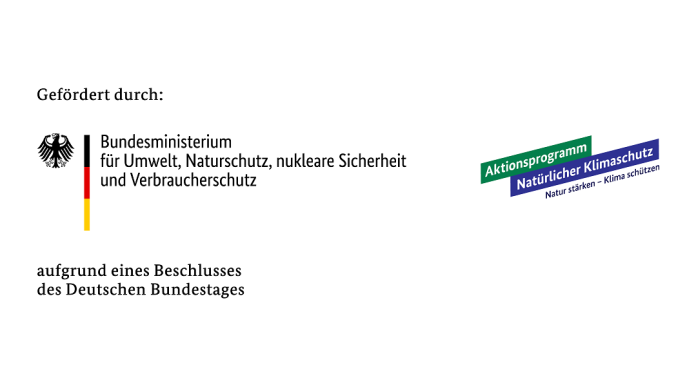 Logo des Bundesministeriums für Umwelt, Naturschutz, nukleare Sicherheit und Verbraucherschutz (BMUV) mit dem Logo des Aktionsprogramms Natürlicher Klimaschutz (ANK)