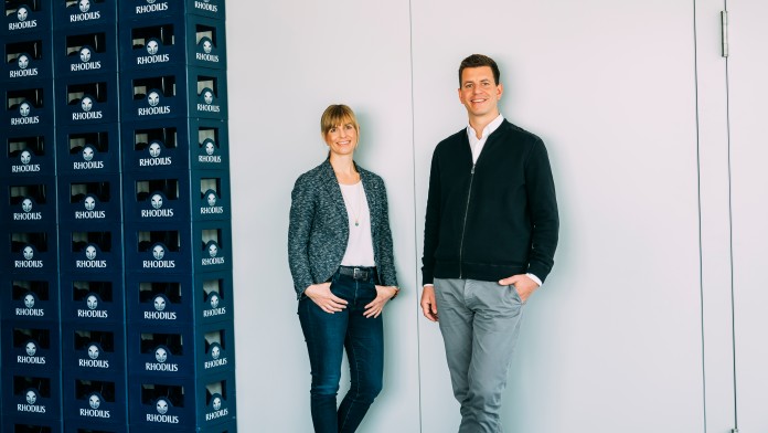 Hannes Tack und Frauke Helf, Geschäftsführung von Rhodius Mineralquellen