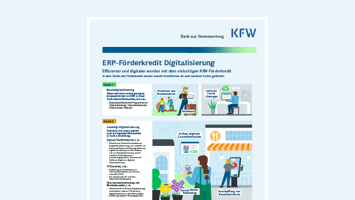 Vorschaubild mit Abbildung des ERP-Förderkredits Digitalisierung