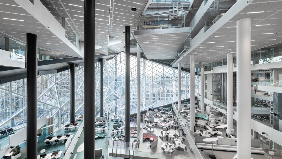 Innenblick in den Axel Springer Neubau