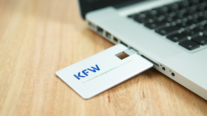 KfW Stick an Laptop