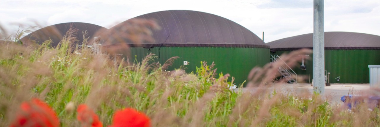 Dieses Bild zeigt eine Biogas Anlage.