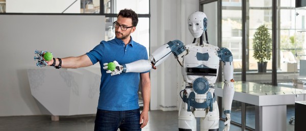 Robot and man