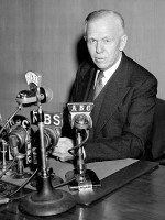 US-Außenministers George C. Marshall während einer Radio Ansprache