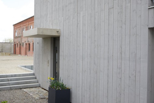 Entrance of the new residential house at the Kaulsdorfer Kastanienhof