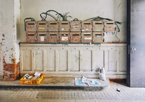 Letterboxes of the award-winning house in Leipzig