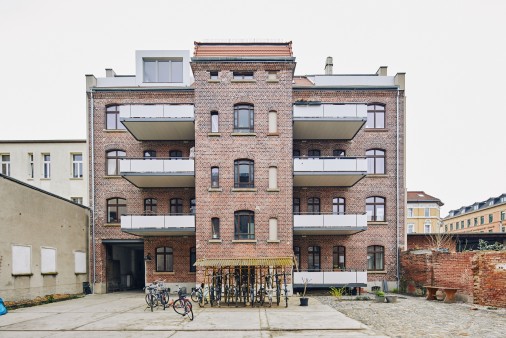 The back of the award-winning house in Leipzig