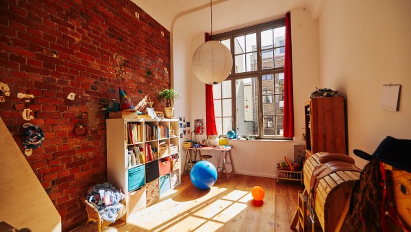 children's room in the award-winning house in Leipzig