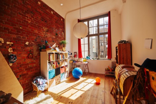 children's room in the award-winning house in Leipzig