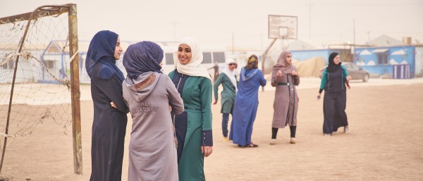 Flüchtlingscamp Zaatari Sportplatz