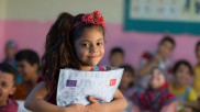 Syrian refugee at the UNICEF supported Temporary Education Centre Yenice, Sanhurfa