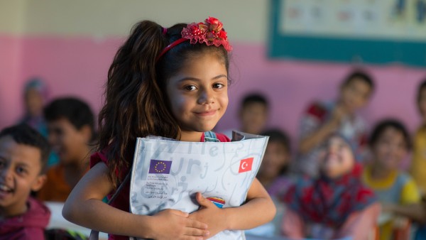 Doha-El-Laham 7 yrs old - a Syrian refugee at the UNICEF supported Temporary Education Centre Yenice, Sanhurfa