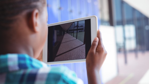 Boy with tablet