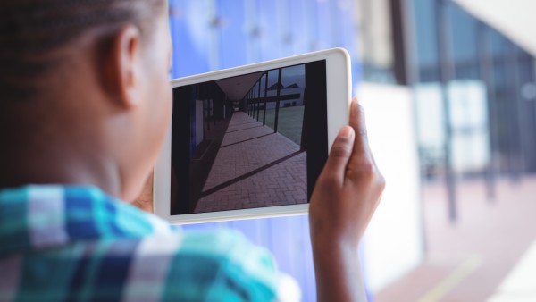 Boy with tablet