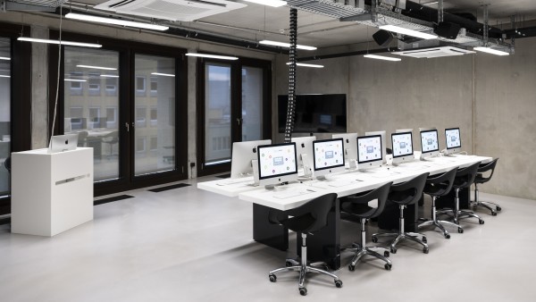 Computers at the TUMO Education Center in Berlin