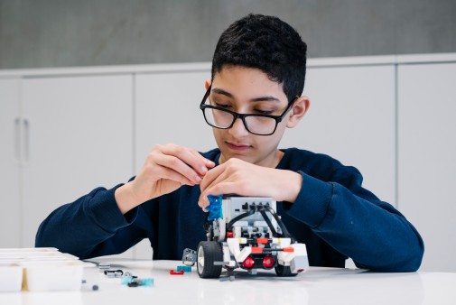 Student is building a robot