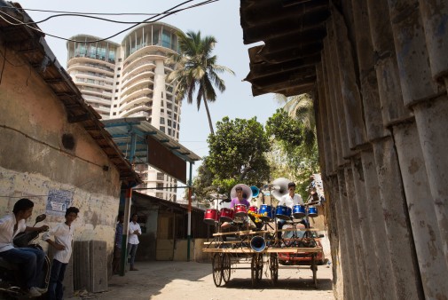 Strassenmusiker in Mumbai