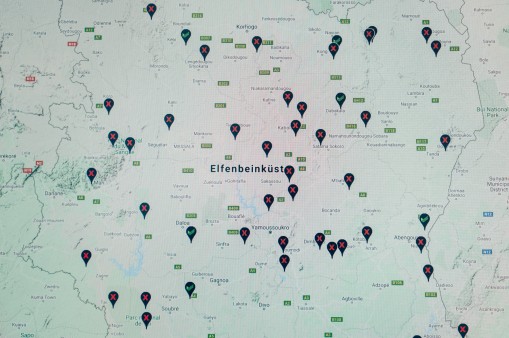 Karte der Elfenbeinkueste, Authentic Networks